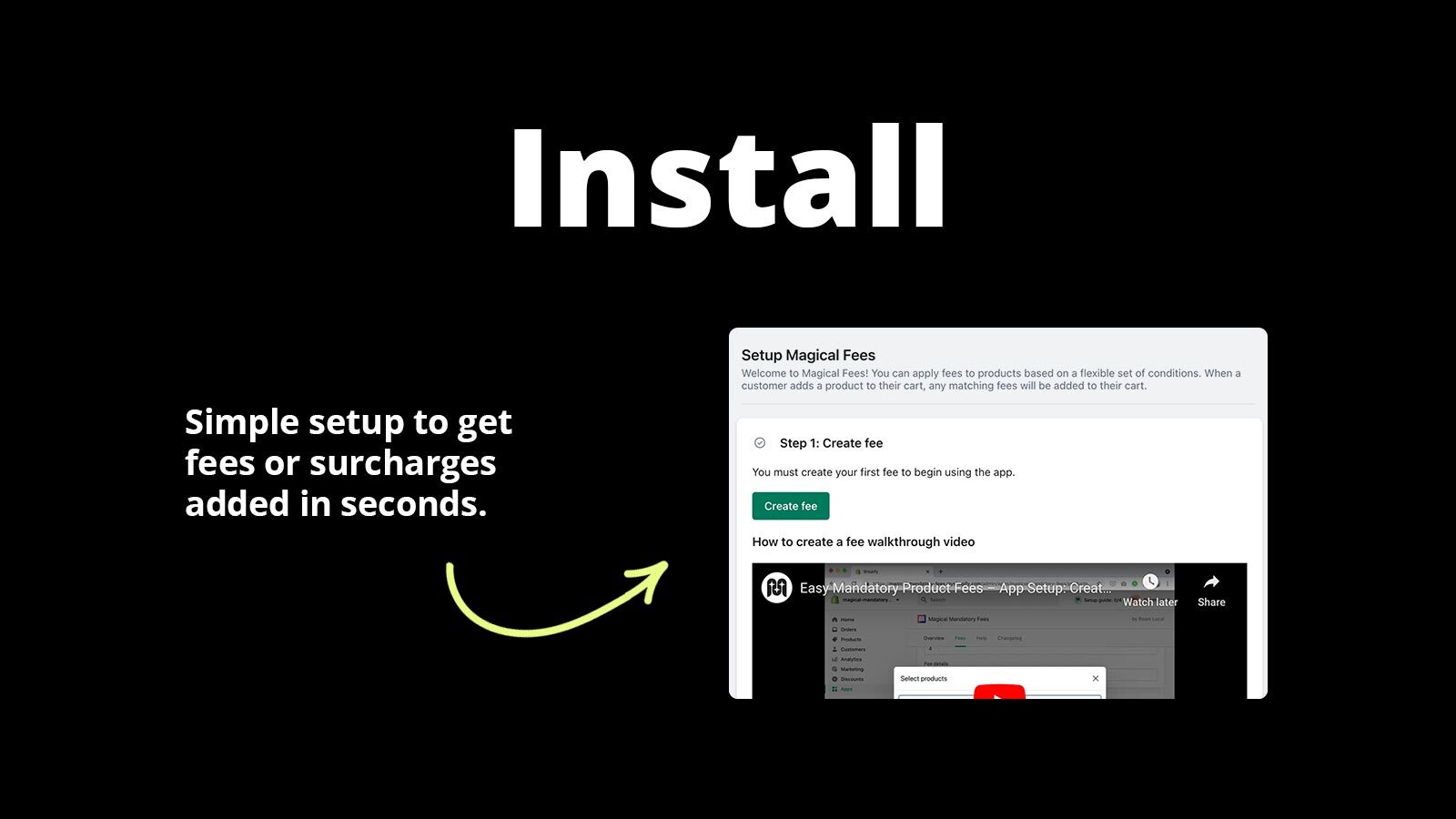 Install simple setup to get fees or surcharges added in seconds